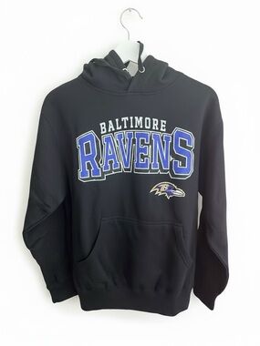 Baltimore Ravens Starter Black Hooded Pullover Sweatshirt